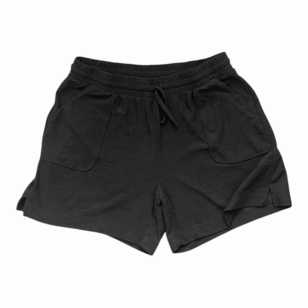 Old Navy casual spots athleisure shorts Girl/Junior XL (14)flowyblack split hem - Picture 2 of 11